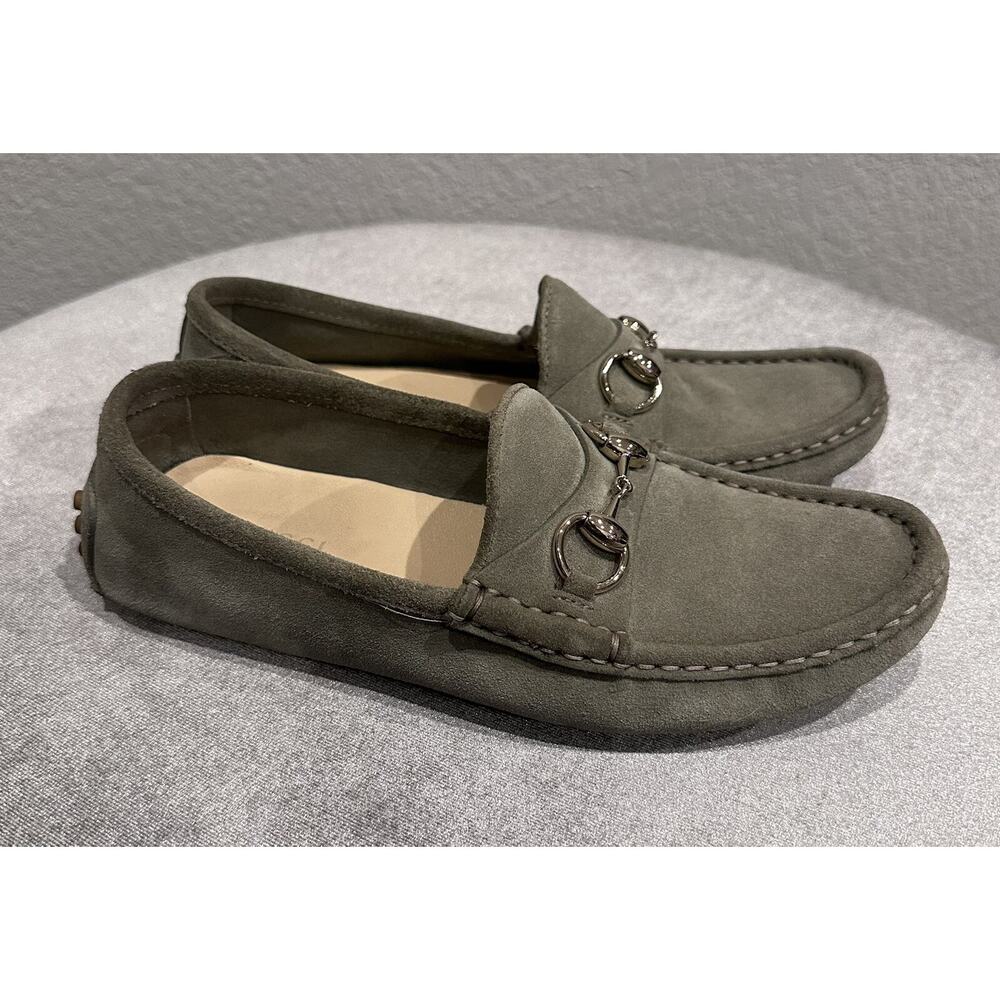 Gucci Gray Mules with Silver Hardware - Picture 2 of 10